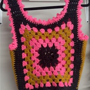 Colorful Crochet Tank Top Small Medium